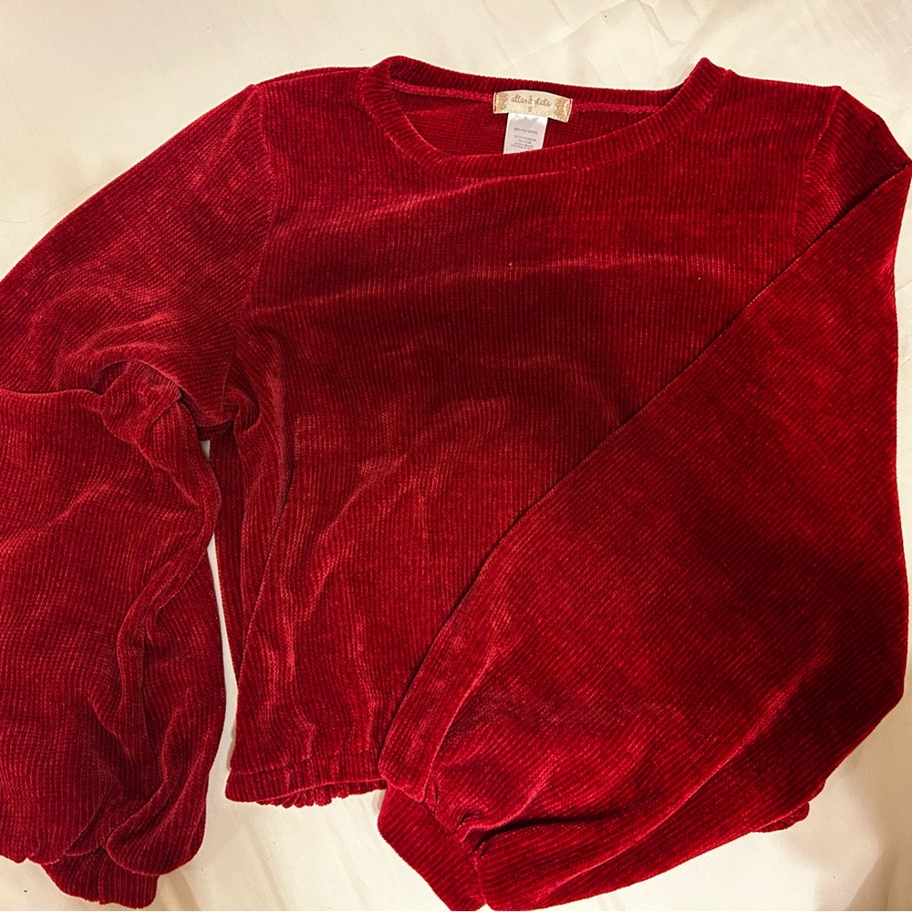 Altar'd State Rich Red Knit Top